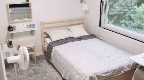 Desain Kamar Tidur Ukuran 2×3 yang Minimalis