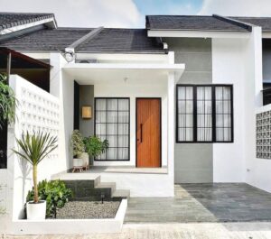 Desain Rumah Bantul dengan Kusen Aluminium Modern